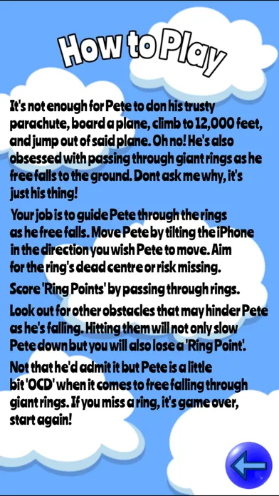 Ảnh chụp màn hình của Parachute Pete (Ad Supported)