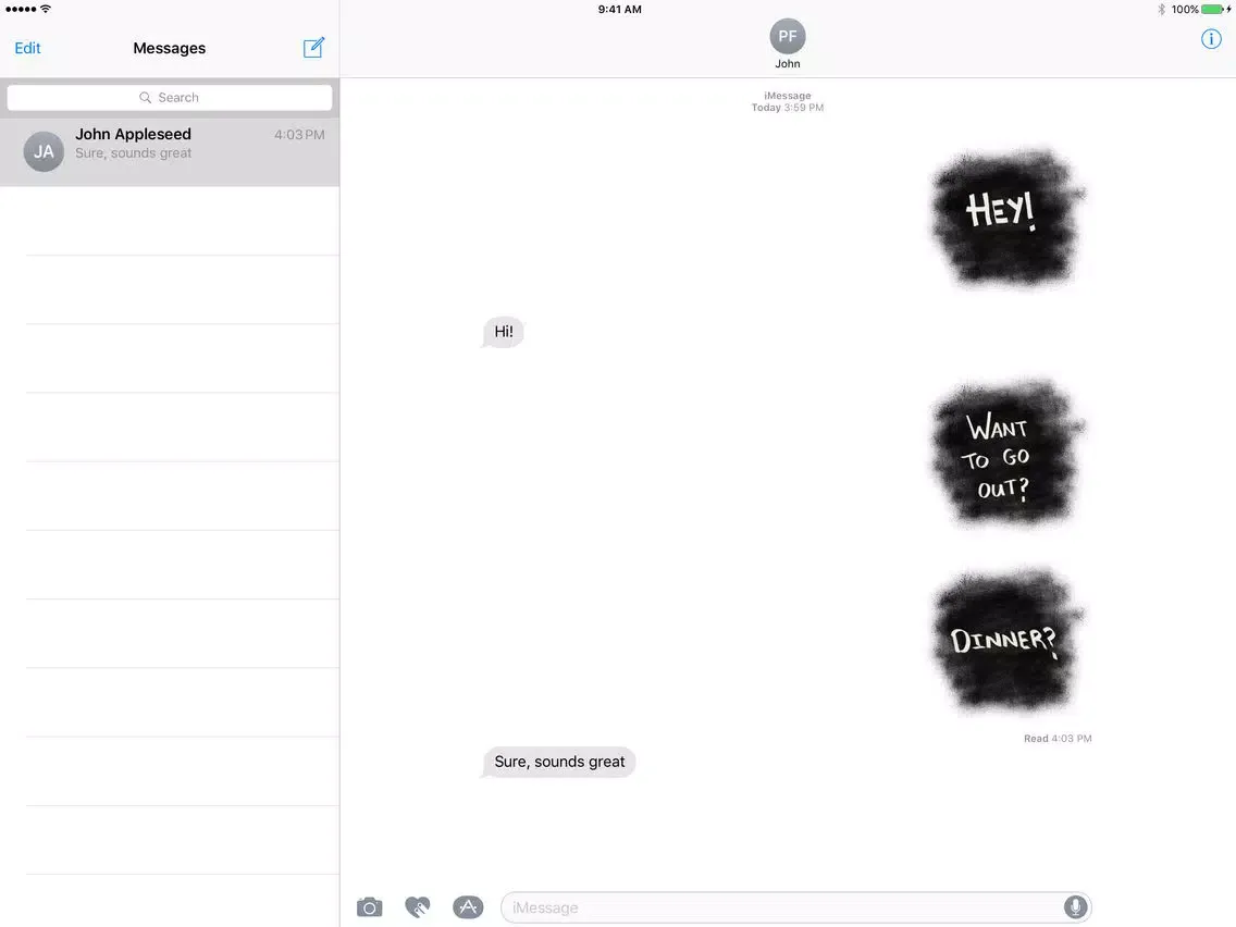 Capturas de pantalla de Bold Words - Text Stickers for iMessage iPad 