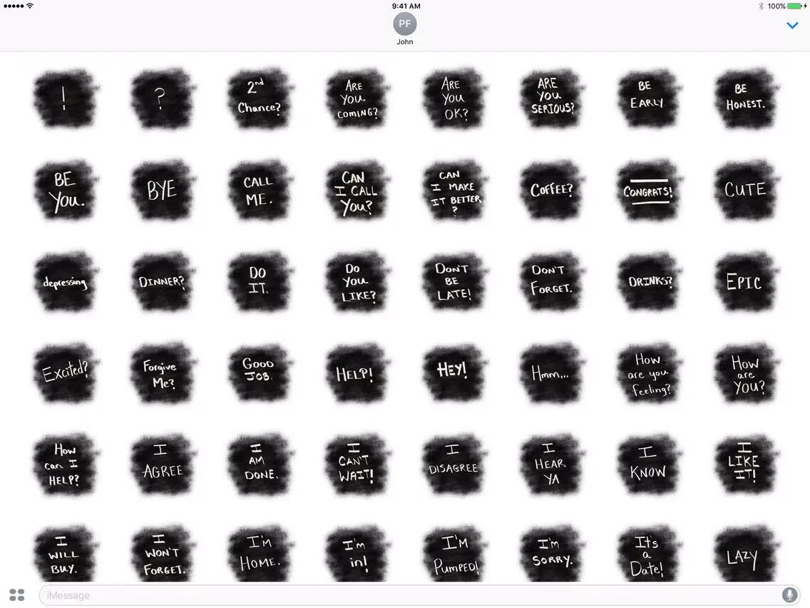Capturas de pantalla de Bold Words - Text Stickers for iMessage iPad 