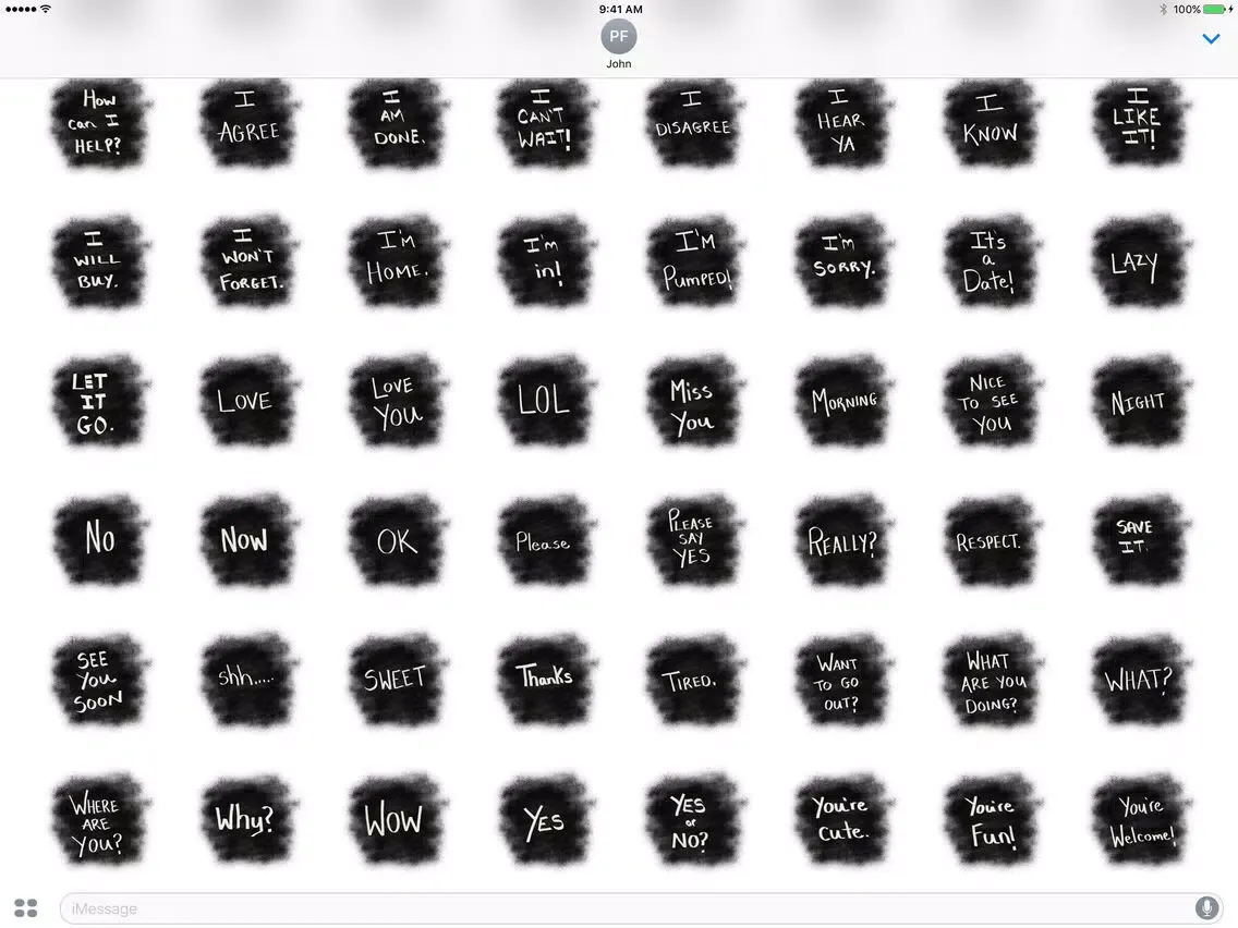 Capturas de pantalla de Bold Words - Text Stickers for iMessage iPad 