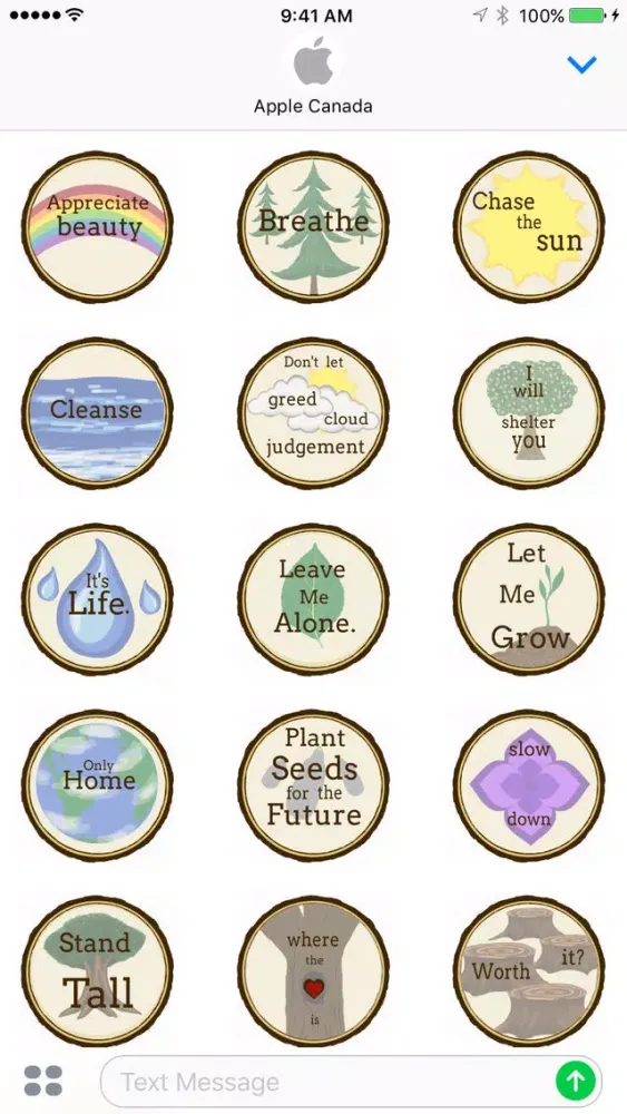 Ảnh chụp màn hình của Nature Talk - Stickers for iMessage