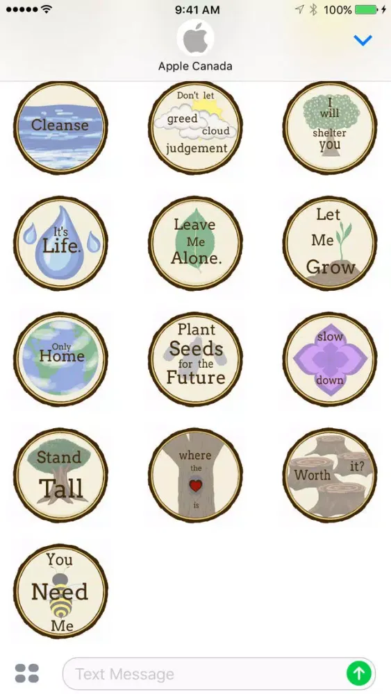 Ảnh chụp màn hình của Nature Talk - Stickers for iMessage