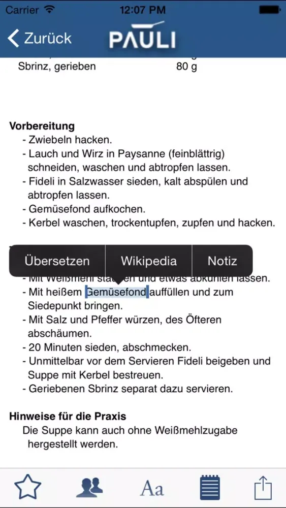 Pauli - Die Küchenbasis应用截图