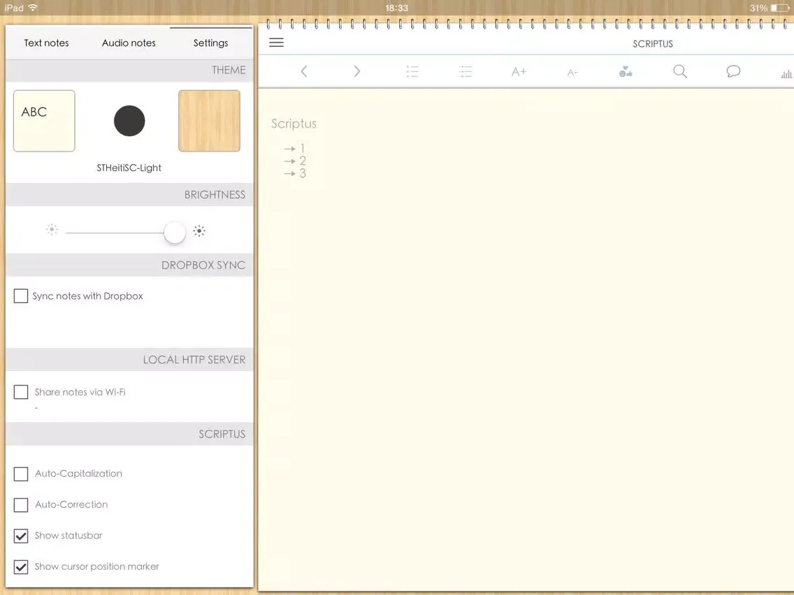 SCRIPTUS iPad  Screenshots