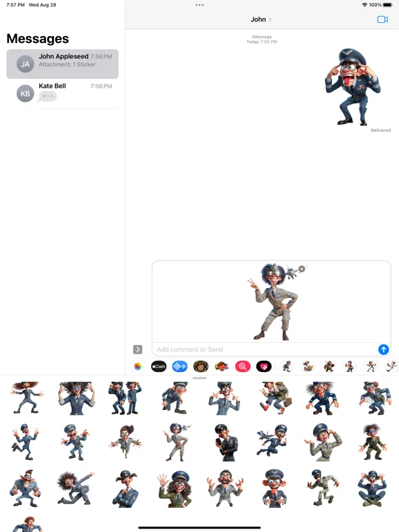 Zrzuty ekranu Air Force Stickers iPad 