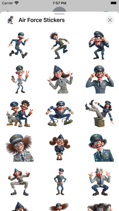 Zrzuty ekranu Air Force Stickers