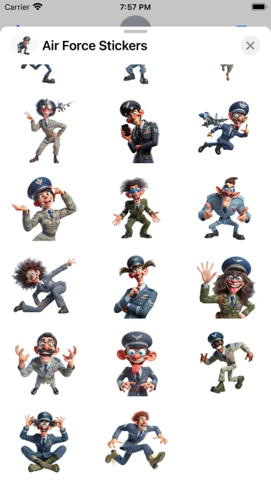 Zrzuty ekranu Air Force Stickers