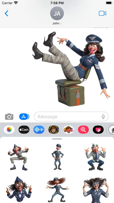 Zrzuty ekranu Air Force Stickers