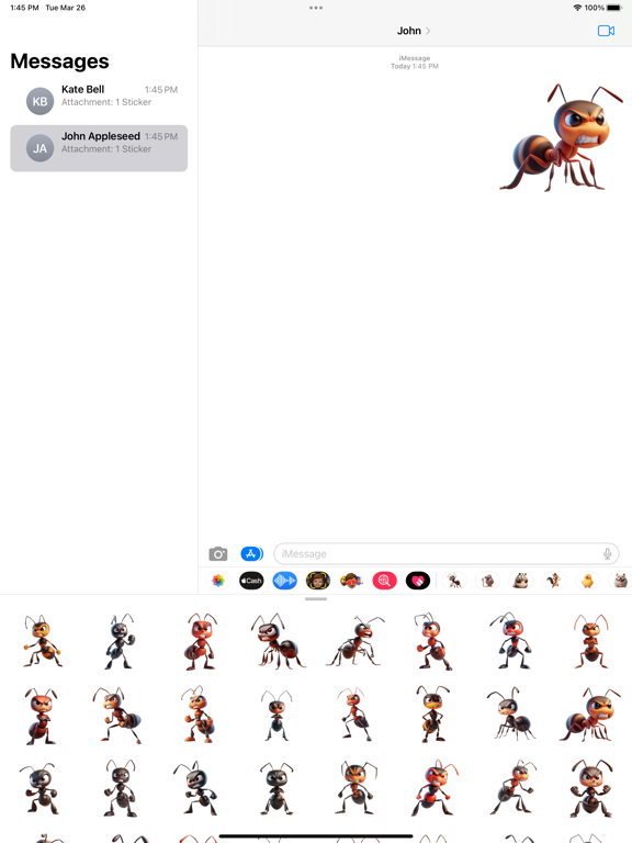 Ảnh chụp màn hình của Angry Ant Stickers iPad 
