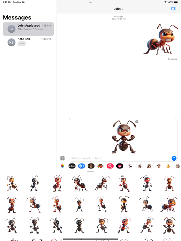 Ảnh chụp màn hình của Angry Ant Stickers iPad 