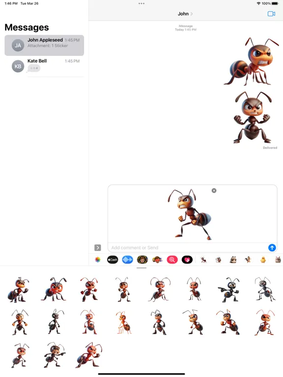 Angry Ant Stickers iPad  Ekran Görüntüleri