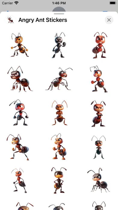 Angry Ant Stickers Ekran Görüntüleri