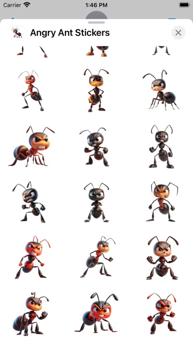 Angry Ant Stickers Ekran Görüntüleri