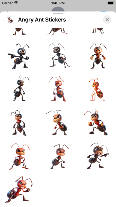 Ảnh chụp màn hình của Angry Ant Stickers