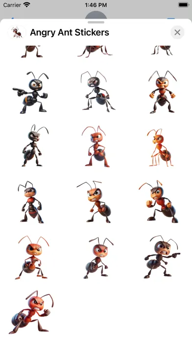 Angry Ant Stickers Ekran Görüntüleri