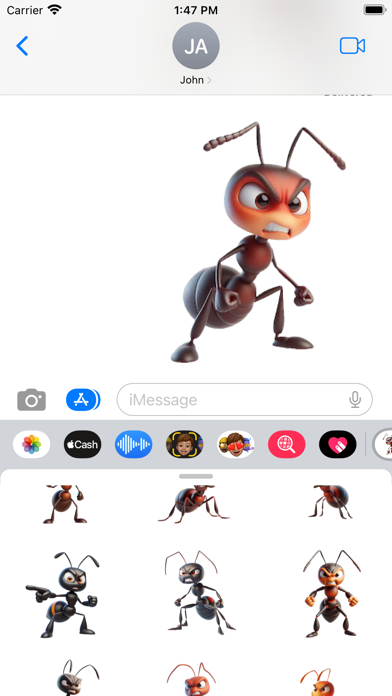 Ảnh chụp màn hình của Angry Ant Stickers