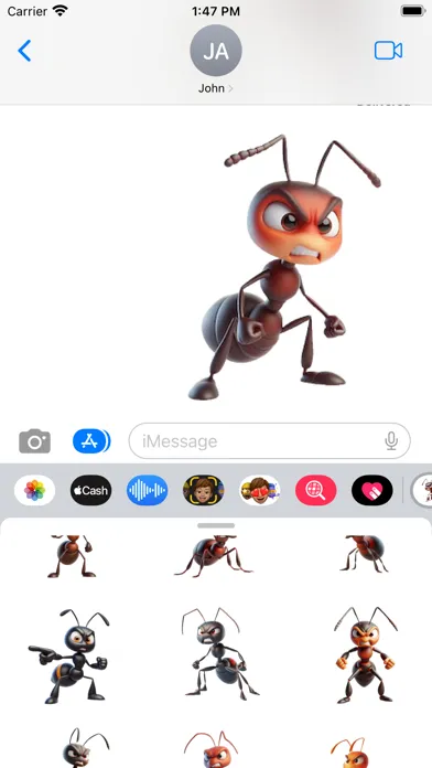 Angry Ant Stickers Ekran Görüntüleri