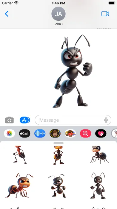 Angry Ant Stickers Ekran Görüntüleri