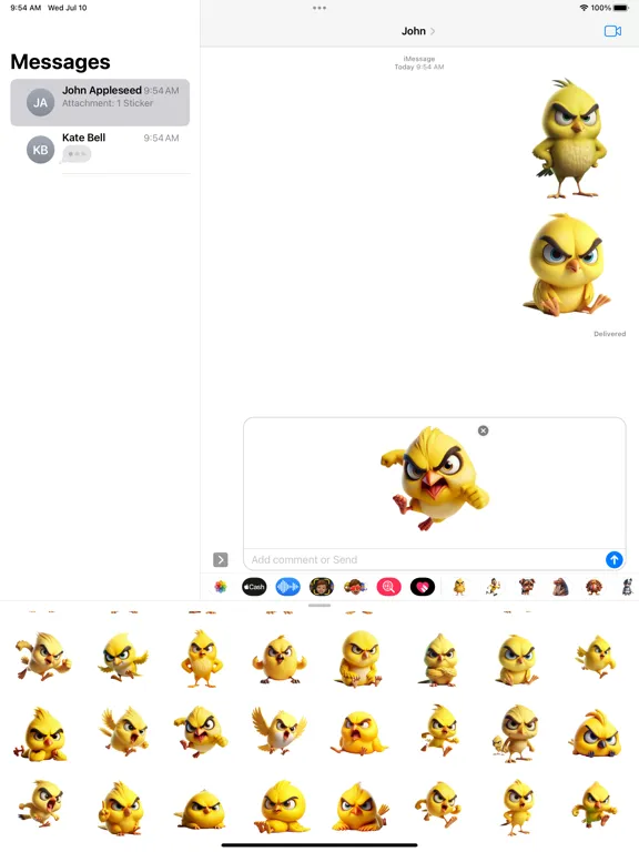 Angry Canary Stickers iPad 应用截图