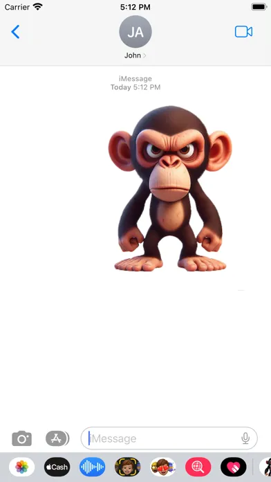 Zrzuty ekranu Angry Chimp Stickers