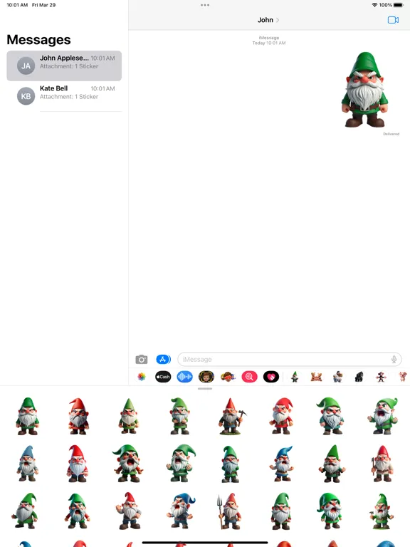 Angry Garden Gnome Stickers iPad  سکرین شاٹس