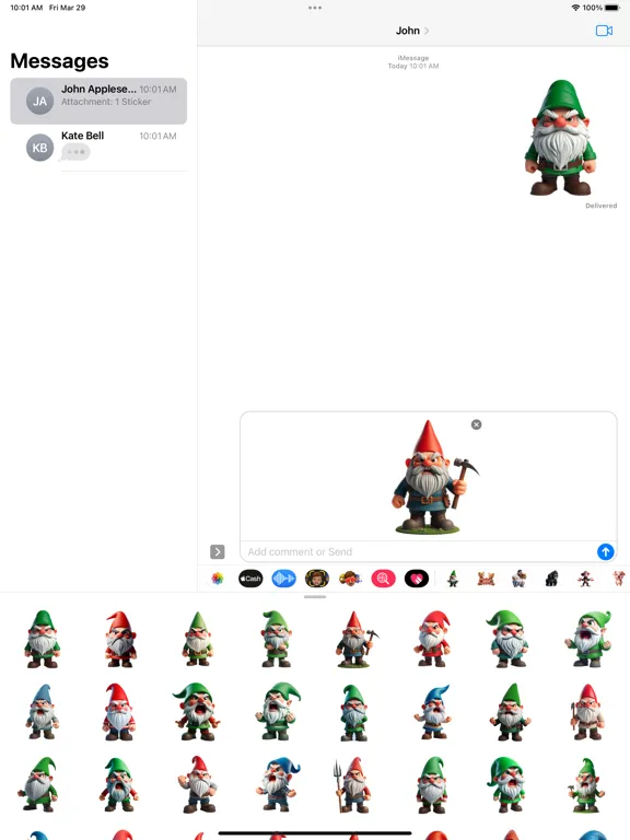 Angry Garden Gnome Stickers iPad  سکرین شاٹس