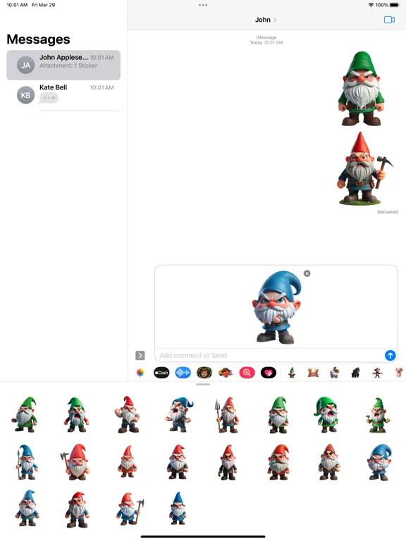 Angry Garden Gnome Stickers iPad  سکرین شاٹس