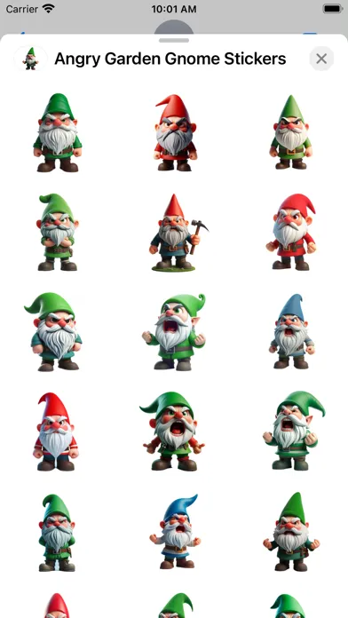 Angry Garden Gnome Stickers سکرین شاٹس