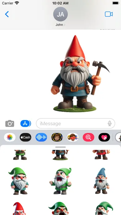 Angry Garden Gnome Stickers سکرین شاٹس