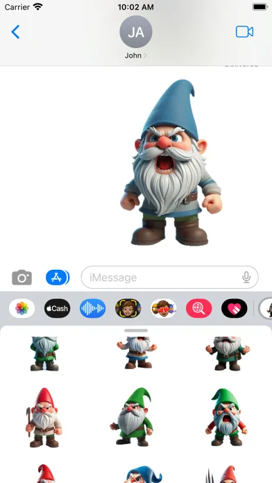 Angry Garden Gnome Stickers سکرین شاٹس