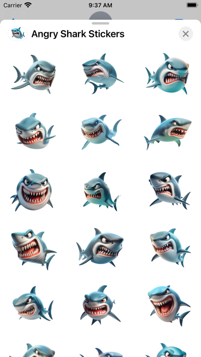 Angry Shark Stickers应用截图