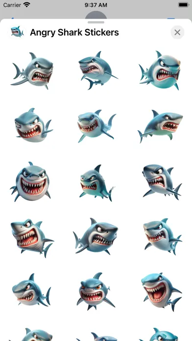 Angry Shark Stickers स्क्रीनशॉट