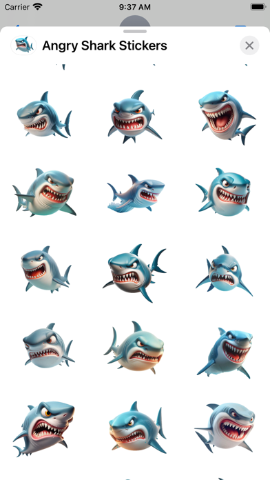 Angry Shark Stickers应用截图