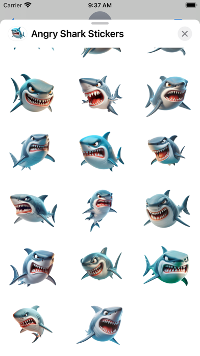 Angry Shark Stickers应用截图