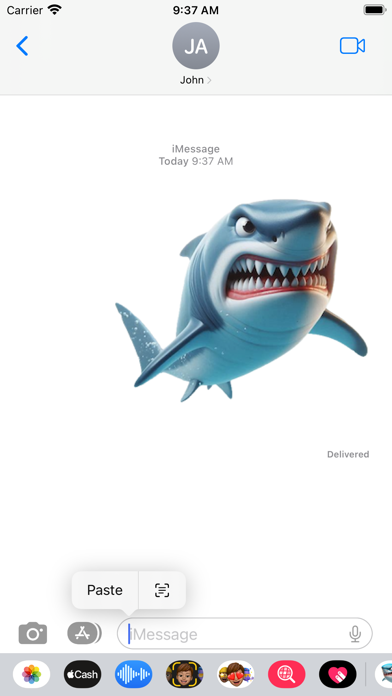 Angry Shark Stickers应用截图