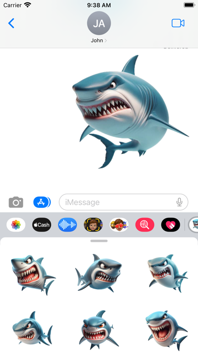 Angry Shark Stickers应用截图
