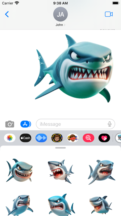 Angry Shark Stickers应用截图
