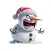 Angry Snowman Stickers