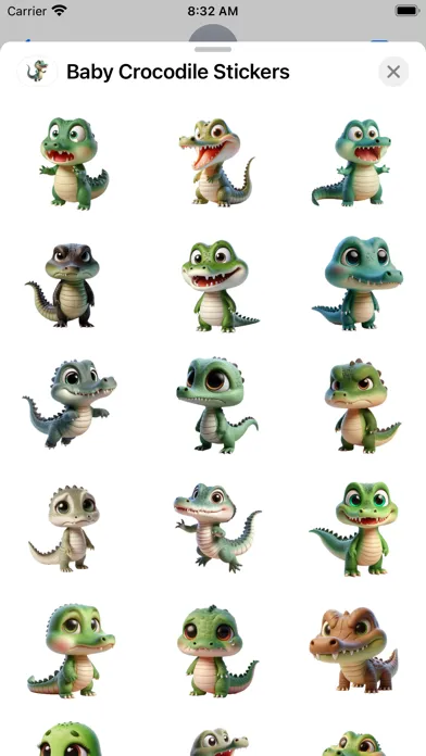 Скриншоты Baby Crocodile Stickers