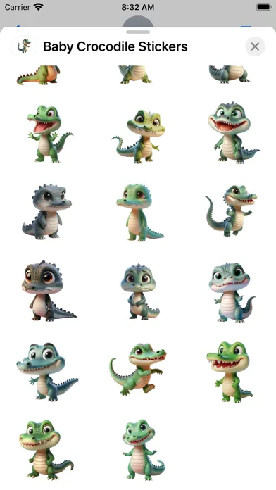 Скриншоты Baby Crocodile Stickers