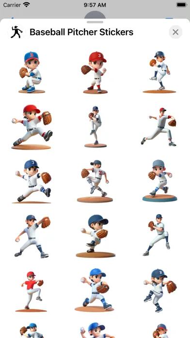 Baseball Pitcher Stickers Screenshots