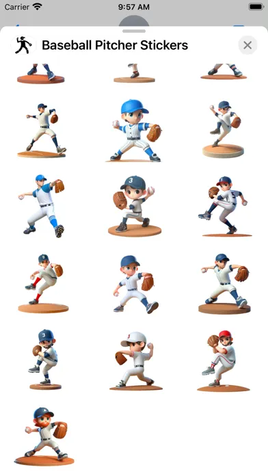 Baseball Pitcher Stickers Screenshots
