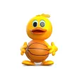 Basketball Duckling Stickers Basketball Duckling Stickers
