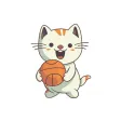 Basketball Kitten Stickers Basketball Kitten Stickers