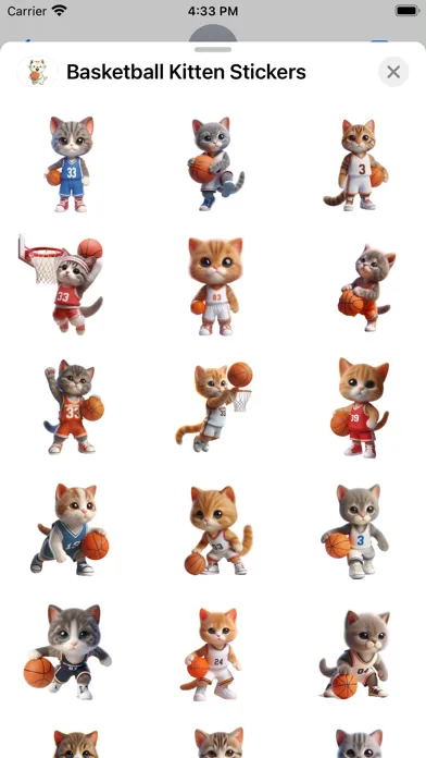 ภาพหน้าจอของ Basketball Kitten Stickers