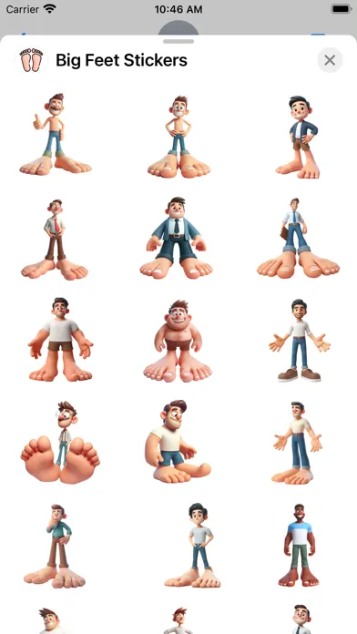 Captures d'écran de Big Feet Stickers