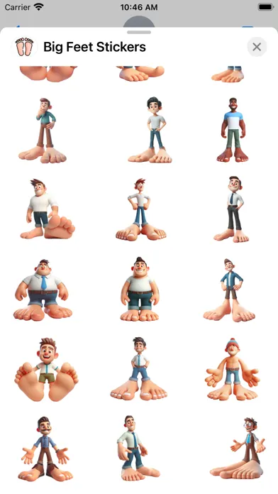 Captures d'écran de Big Feet Stickers