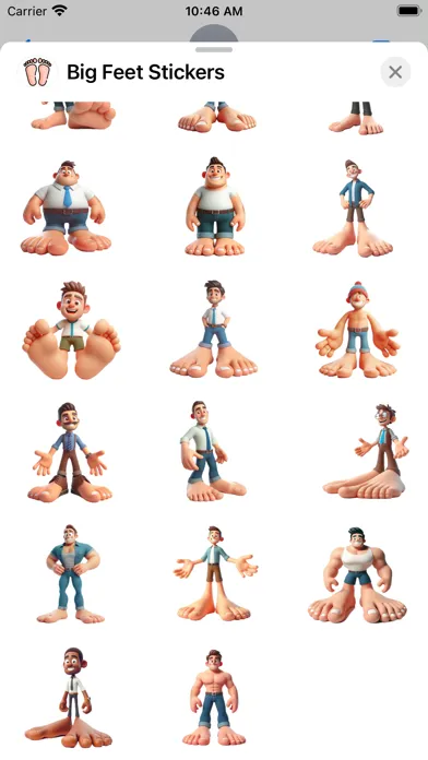 Captures d'écran de Big Feet Stickers