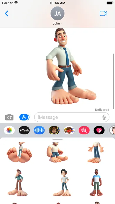 Captures d'écran de Big Feet Stickers