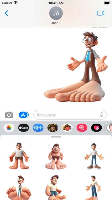 Captures d'écran de Big Feet Stickers